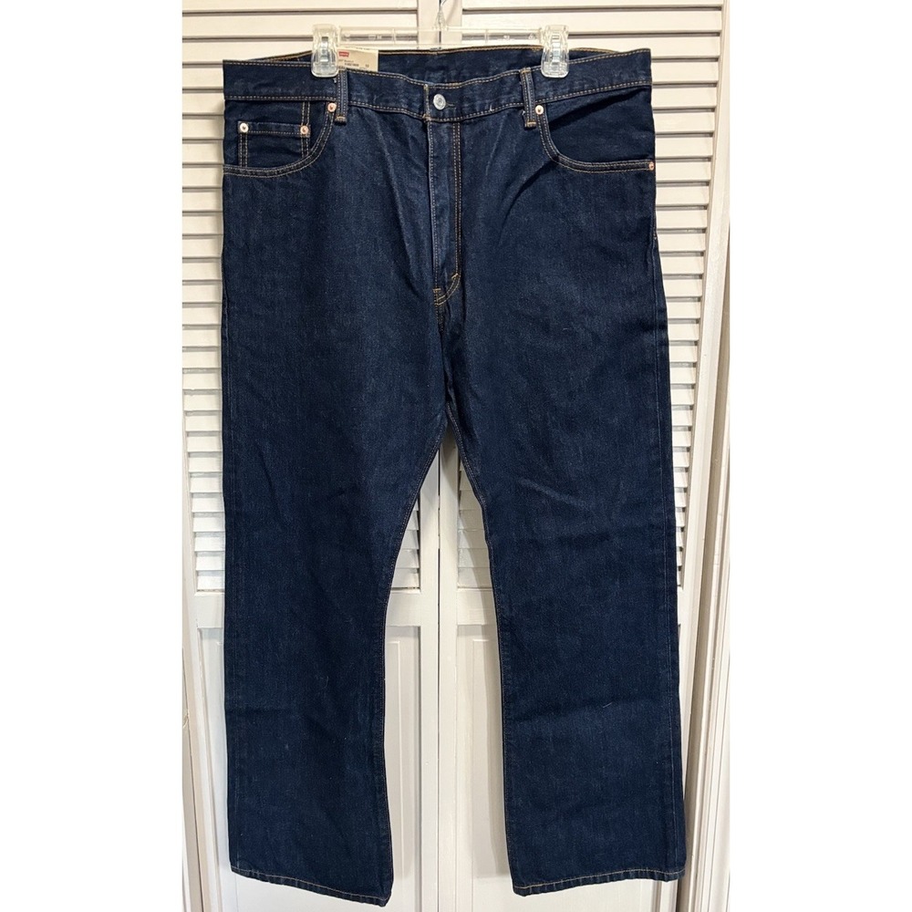 Levis 517 Dark Wash Zip Logo Bootcut Leg‎ Size 40x32 High Rise Cotton NWT